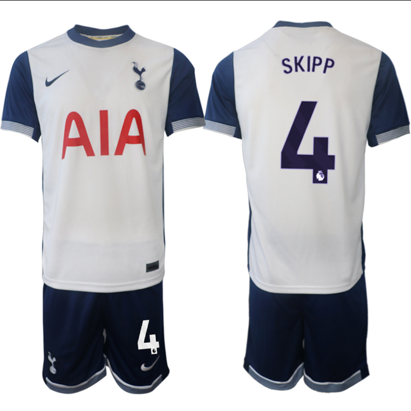 Men 2024-2025 Club Tottenham home White #4 Soccer Jersey->indianapolis colts->NFL Jersey
